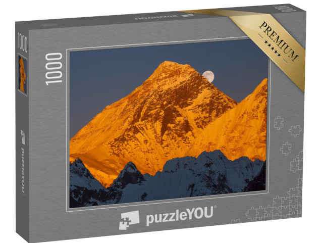 puzzle 1000 dílků „Zlatá pyramida Mount Everestu při západu slunce“