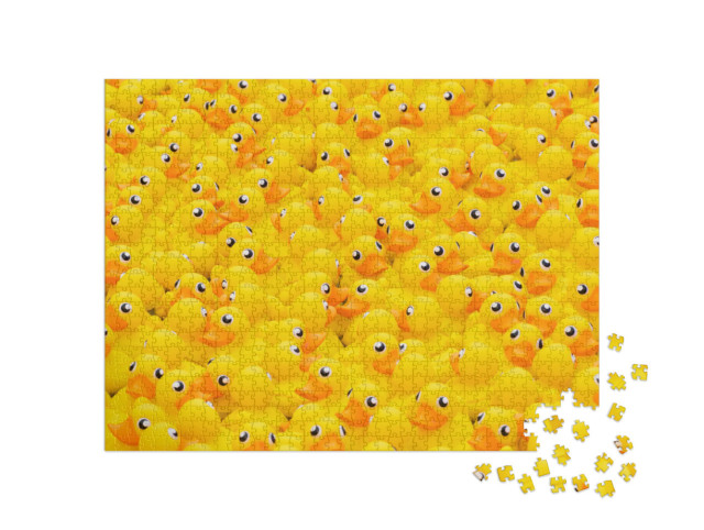 puzzle 1000 dílků „Žluté kachničky na hraní“