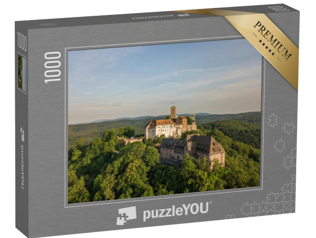 puzzle 1000 dílků „Letecký pohled na hrad Wartburg u Eisenachu“
