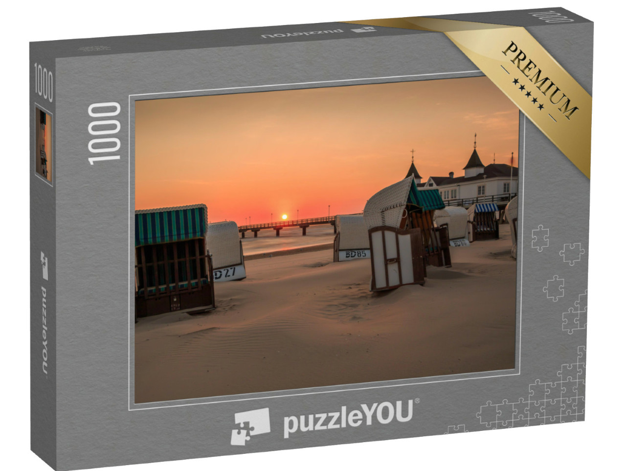 puzzle 1000 dílků „Molo Ahlbeck, Baltské moře, ostrov Usedom“