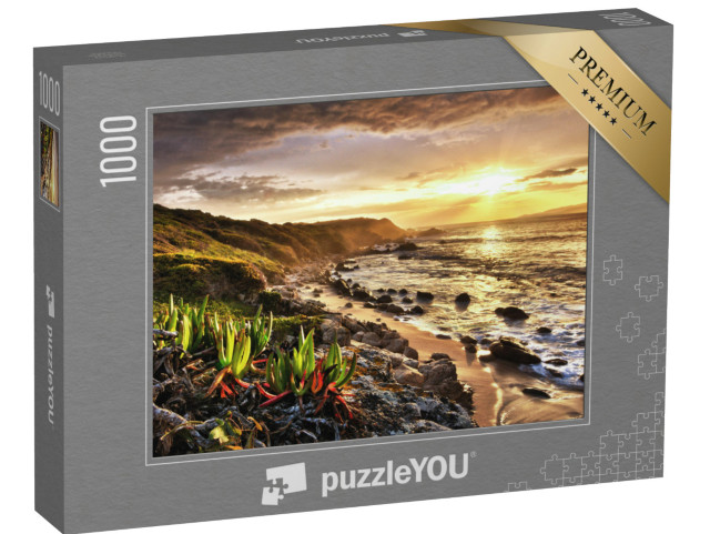 puzzle 1000 dílků „Západ slunce na pláži, Propriano, Korsika“