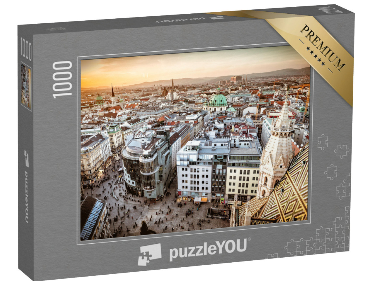 puzzle 1000 dílků „Vídeň při západu slunce, Rakousko“