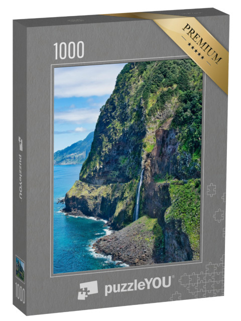 puzzle 1000 dílků „Vodopády Bridal Veil na ostrově Madeira, Portugalsko“