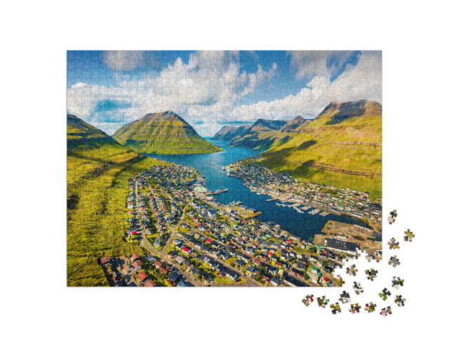 puzzle 1000 dílků „Letecký pohled na Borody“