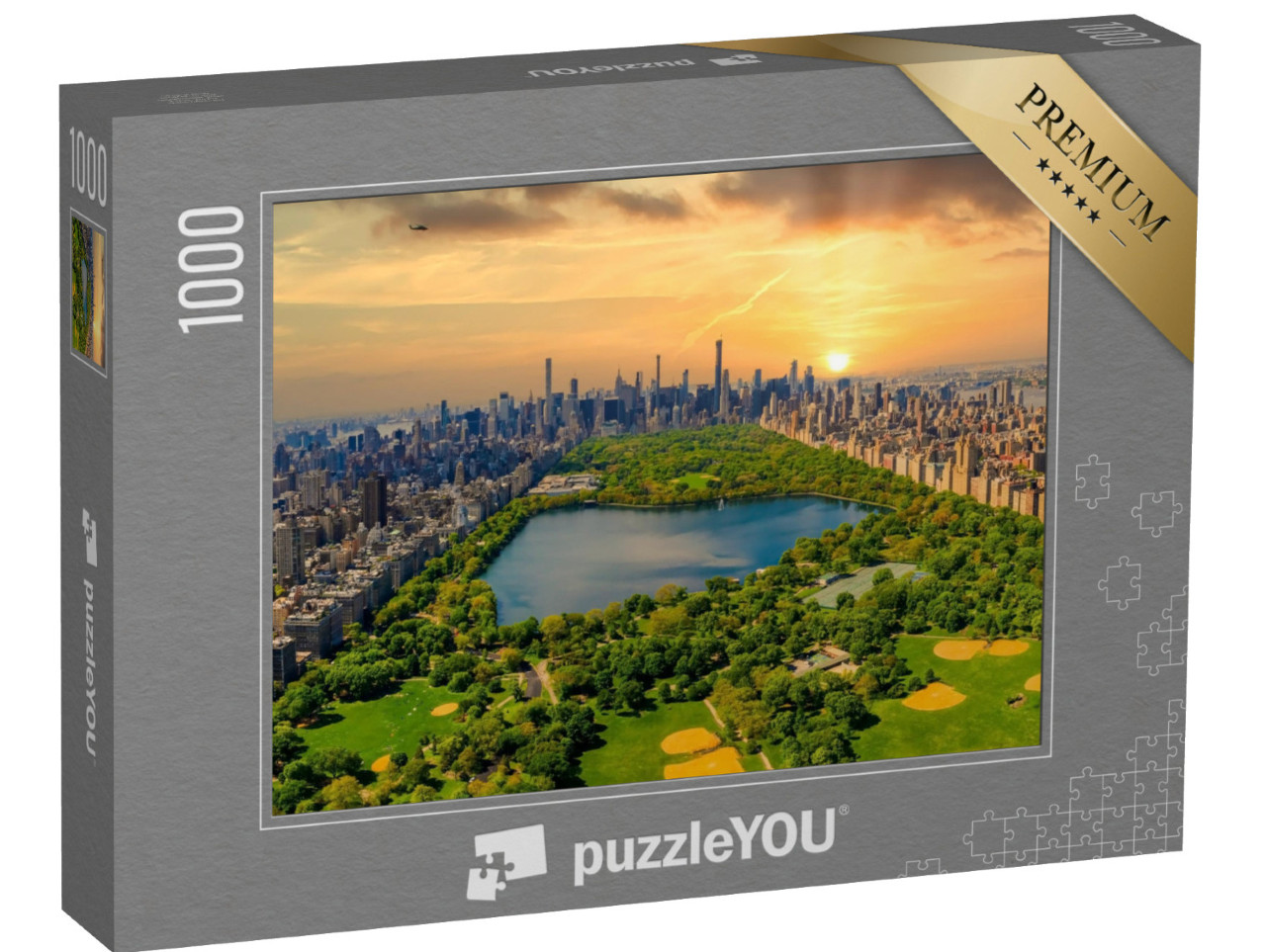 puzzle 1000 dílků „Letecký pohled na Manhattan s Central Parkem, New York“