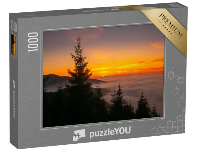 puzzle 1000 dílků „Západ slunce Jeseníky, Česká republika“