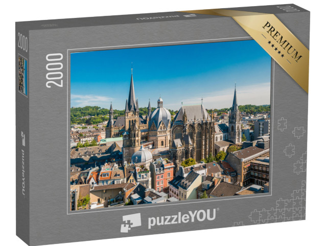 puzzle 2000 dílků „Krásné město Cáchy, Německo“
