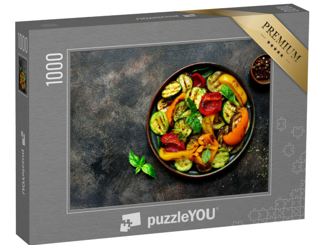puzzle 1000 dílků „Grilovaná zelenina s bazalkou“