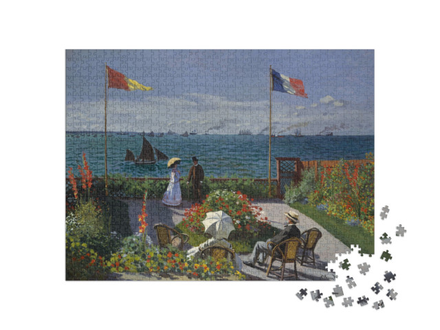 puzzle 1000 dílků „Zahrada Sainte-Adresse, Claude Monet 1867“