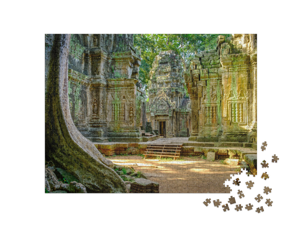 puzzle 1000 dílků „Chrám Ta Prohm, součást Angkor Watu, Kambodža“