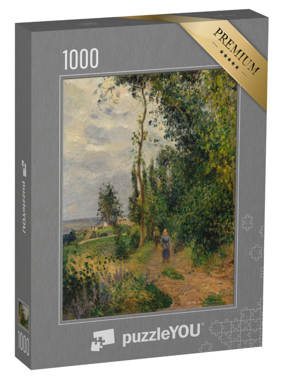 puzzle 1000 dílků „Camille Pissarro - Côte des Grouettes, poblíž Pontoise“