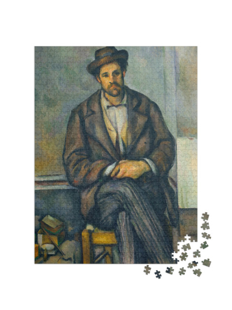 puzzle 1000 dílků „Paul Cézanne - Sedící rolník“