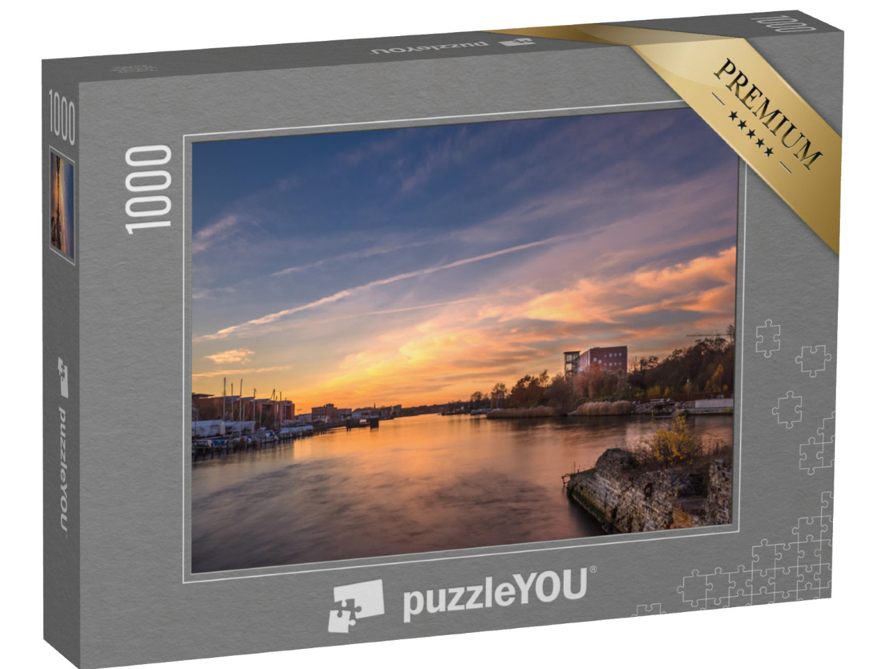 puzzle 1000 dílků „Svítání v Kielu, Šlesvicko-Holštýnsko, Německo“