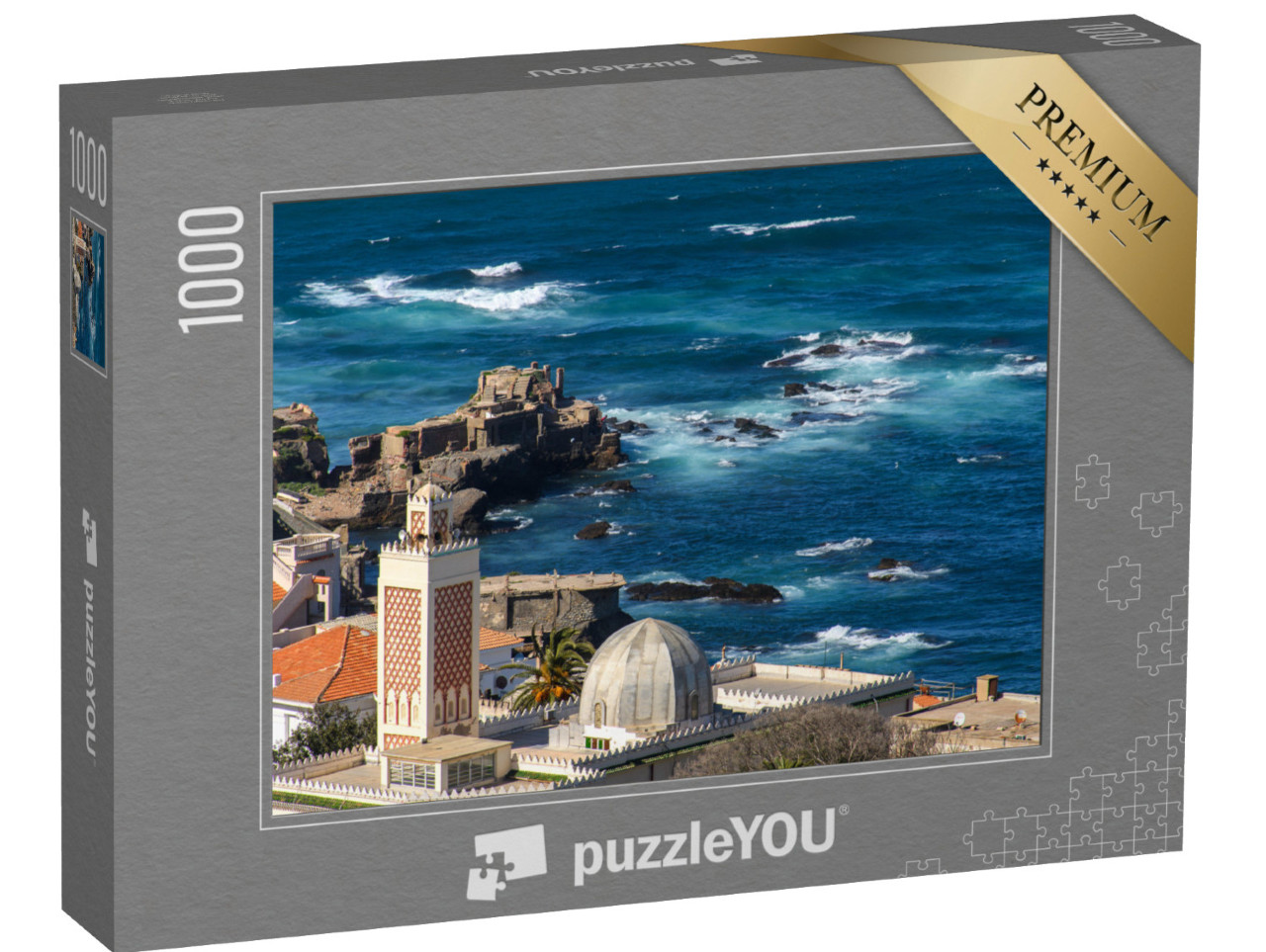 puzzle 1000 dílků „Alžír, hlavní město Alžírska na pobřeží Středozemního moře“