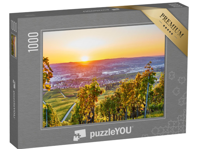 puzzle 1000 dílků „Stuttgartské vinice s výhledem na údolí řeky Neckar“