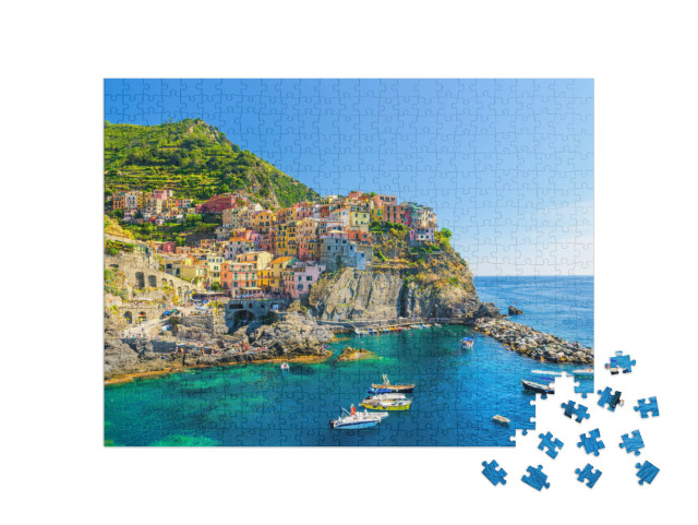 puzzle 500 dílků „Manarola tradiční typická italská vesnice v národním parku Cinque Terre“