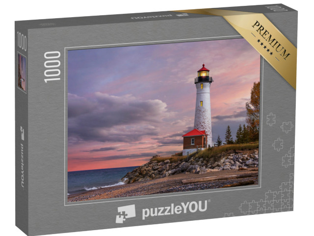 puzzle 1000 dílků „Maják Crisp Point na jezeře Superior, Michigan“