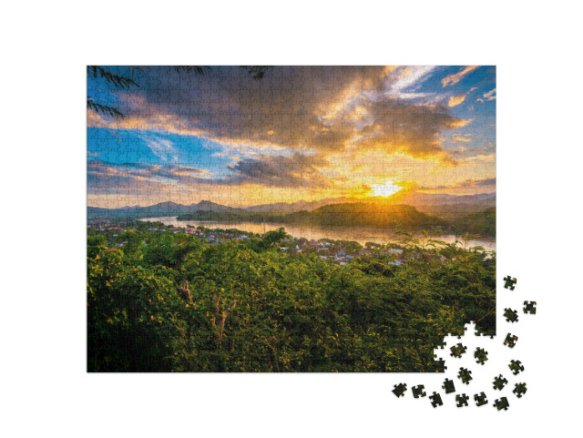 puzzle 1000 dílků „Modrá hodina na hoře Phousi, Luang Prabang, Laos“