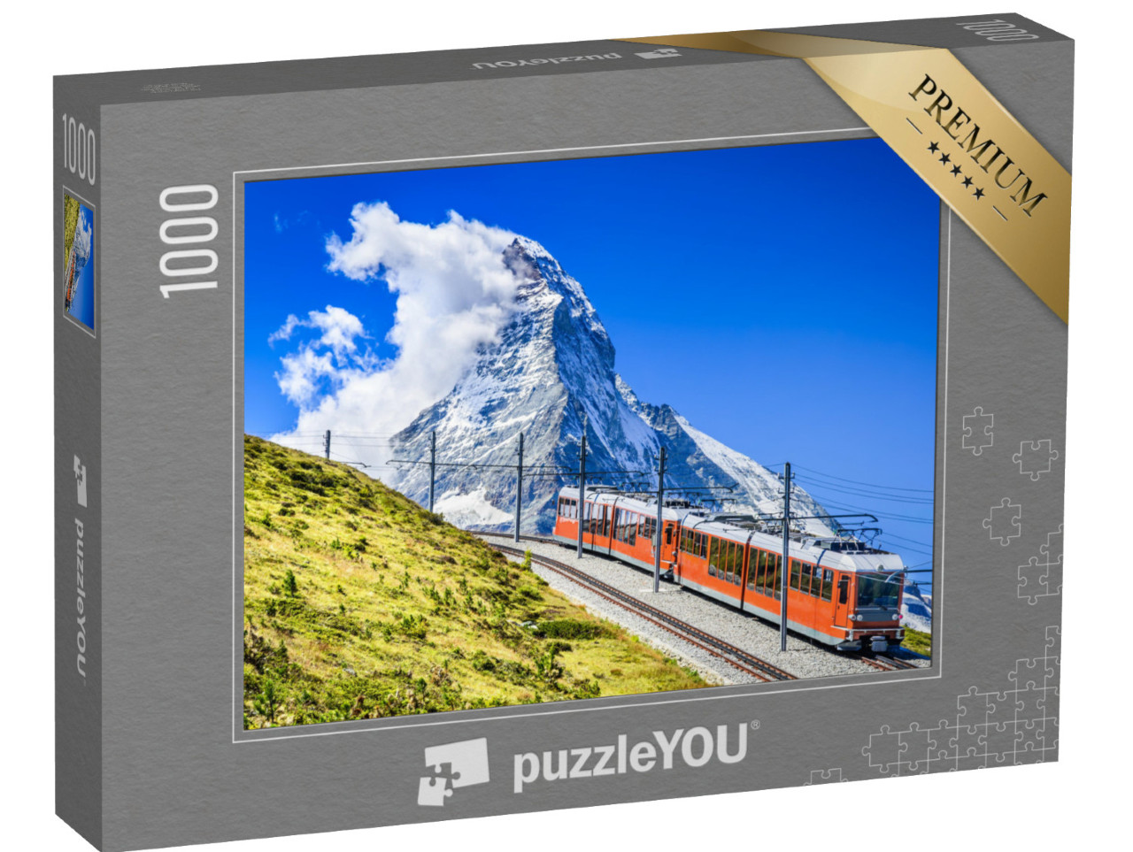 puzzle 1000 dílků „Železnice Gornergrat na Matterhornu, Švýcarsko“