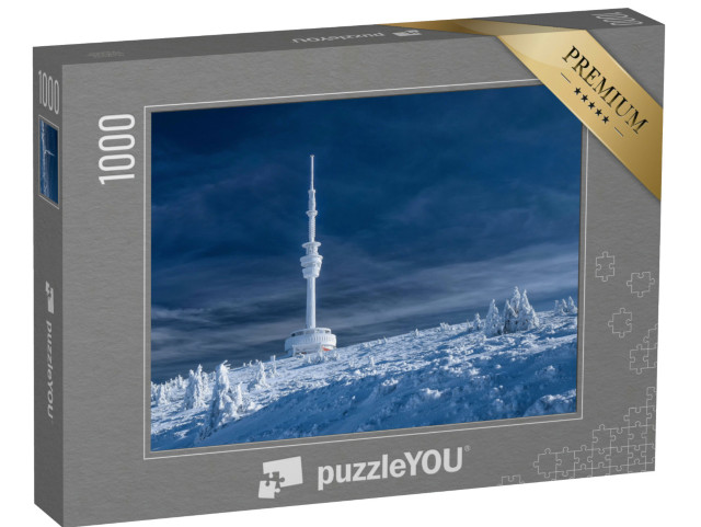 puzzle 1000 dílků „Rozhledna na Pradědu v zimě, Jeseníky, Česká republika“