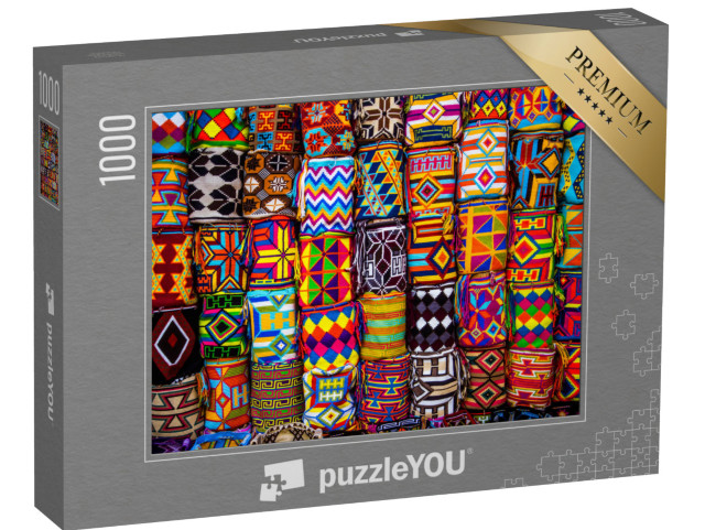 puzzle 1000 dílků „Barevné kolumbijské mochily“