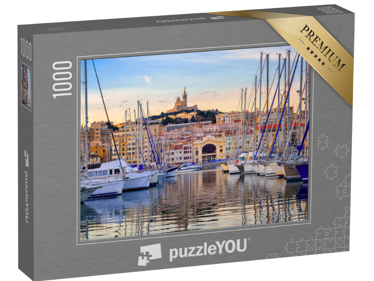 puzzle 1000 dílků „Jachty ve vodě u Marseille, Francie“