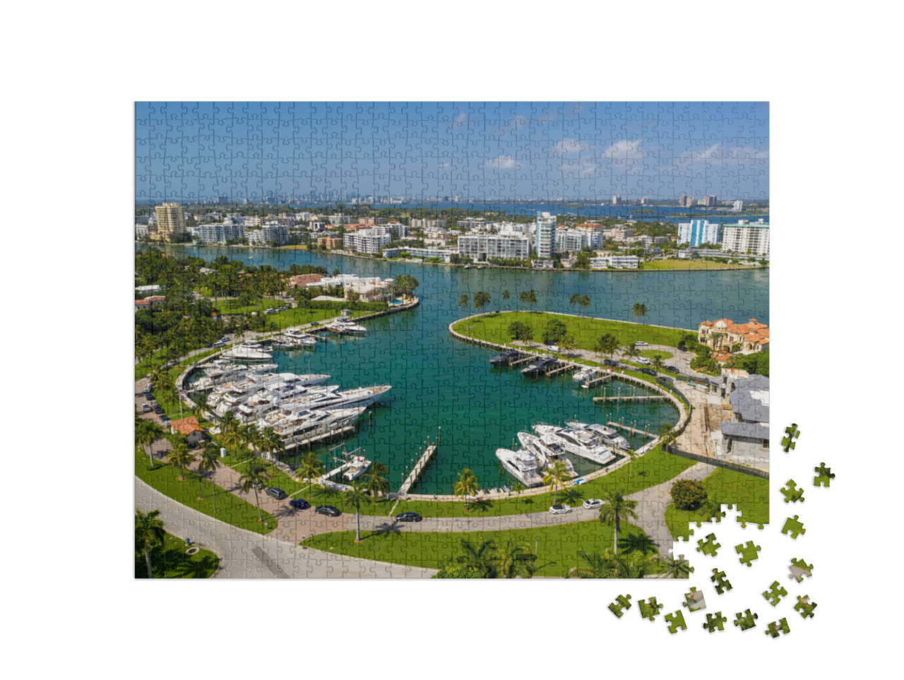 puzzle 1000 dílků „Bal Harbour Marina, Miami Beach, Florida“