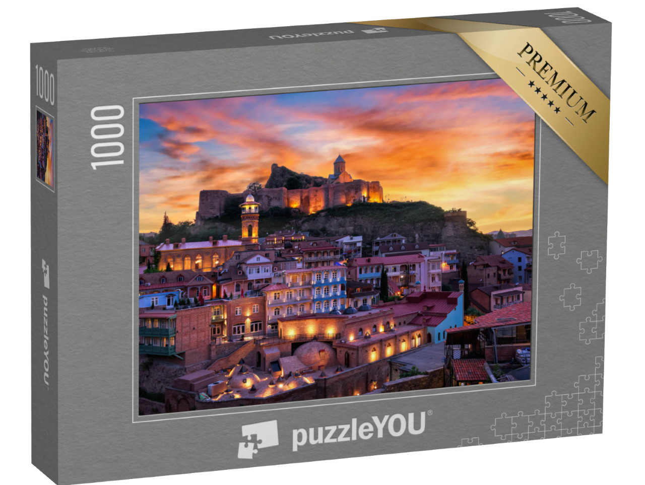 puzzle 1000 dílků „Tbilisi v záři zapadajícího slunce, Gruzie“
