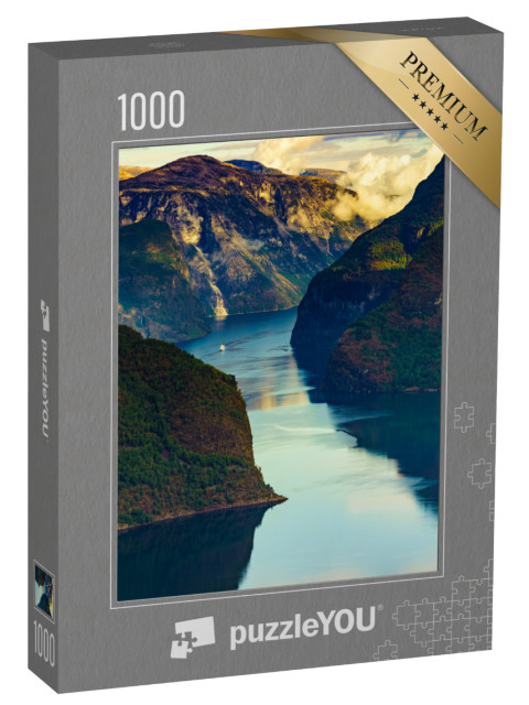 puzzle 1000 dílků „Aurlandsfjord v Norsku“