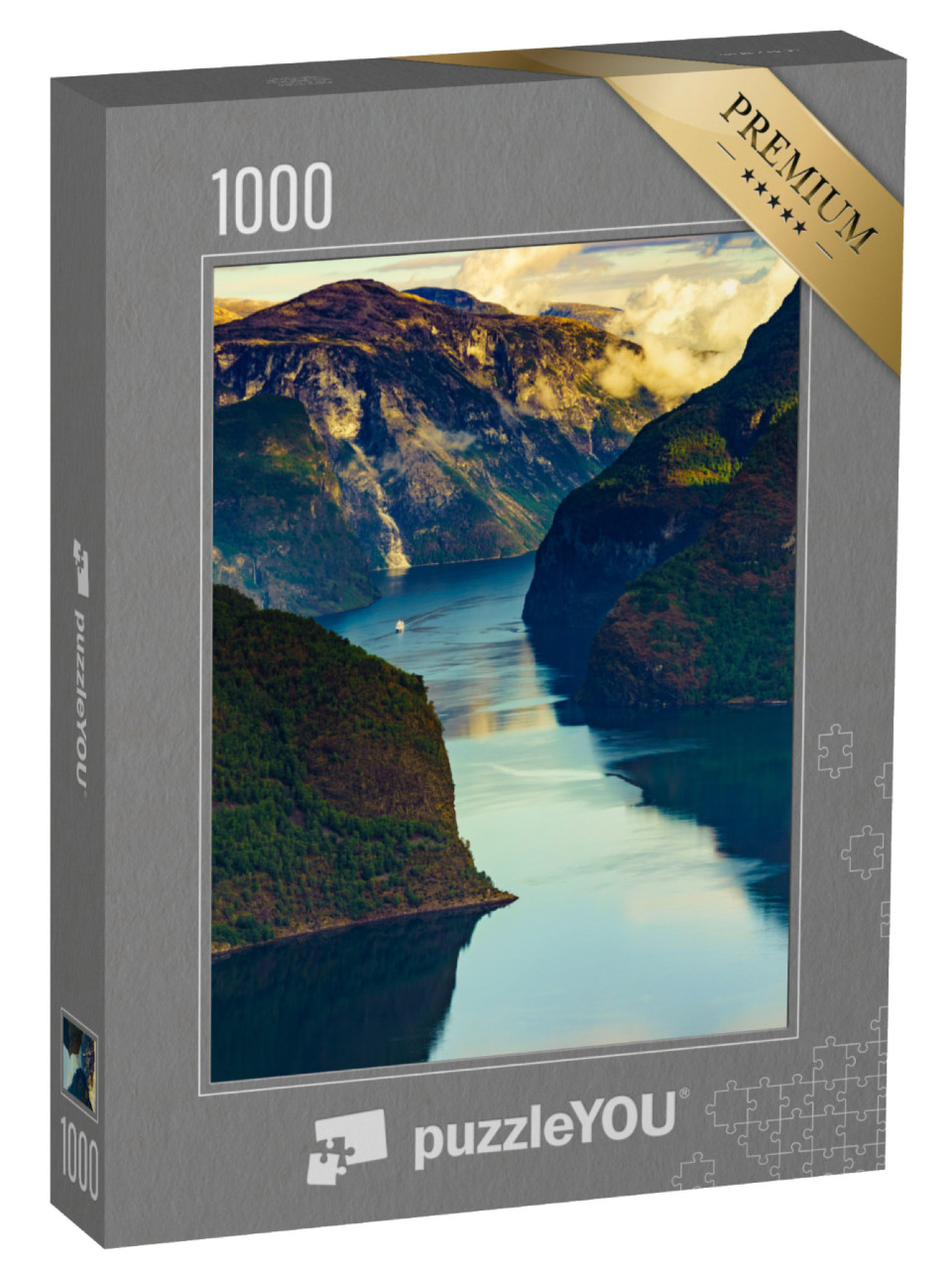 puzzle 1000 dílků „Aurlandsfjord v Norsku“