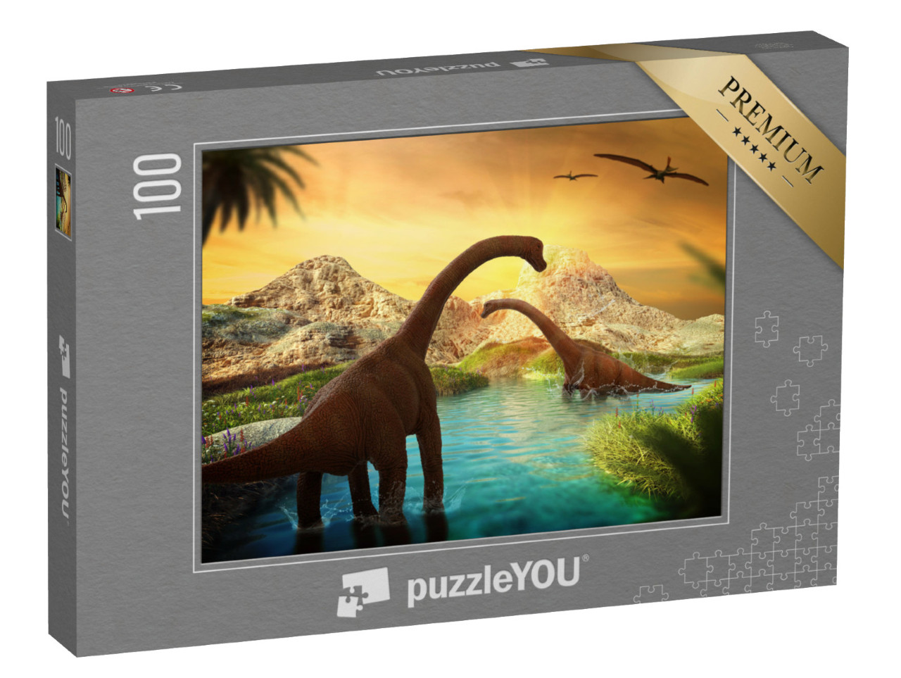 puzzle 100 dílků „Svět dinosaurů“