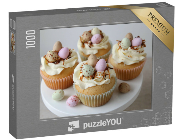 puzzle 1000 dílků „Sladké košíčky zdobené malými křepelčími vajíčky“