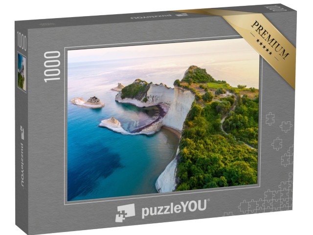 puzzle 1000 dílků „Krásný výhled na mys Drastis, Korfu, Řecko“