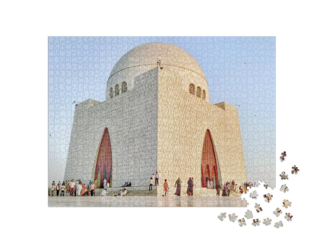 puzzle 1000 dílků „Qaid e Azam Muhammad Ali Jinah, Mazar e Qaid“