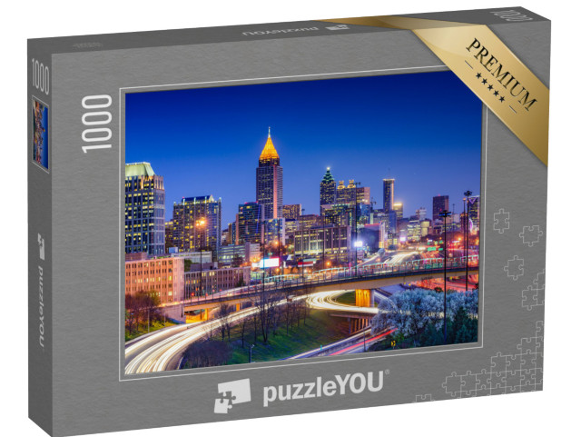puzzle 1000 dílků „Večerní panorama centra města, Atlanta, USA“
