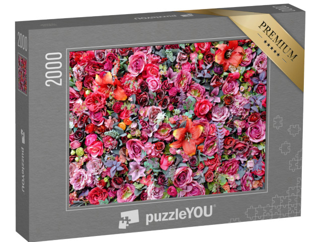 puzzle 2000 dílků „Růže a lilie“