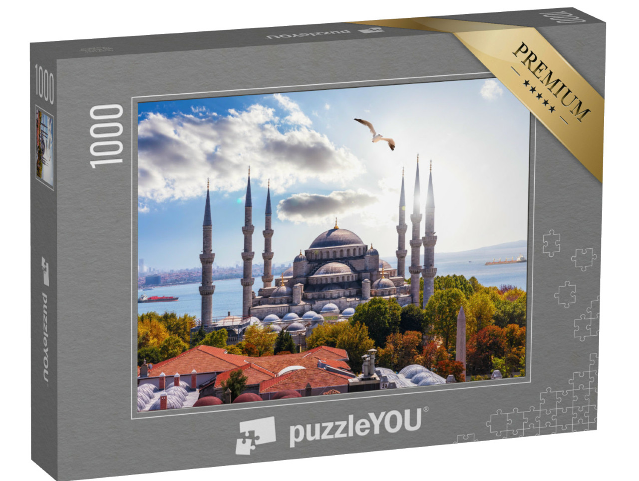 puzzle 1000 dílků „Mešita Sultána Ahmeta před Bosforem, Istanbul, Turecko“