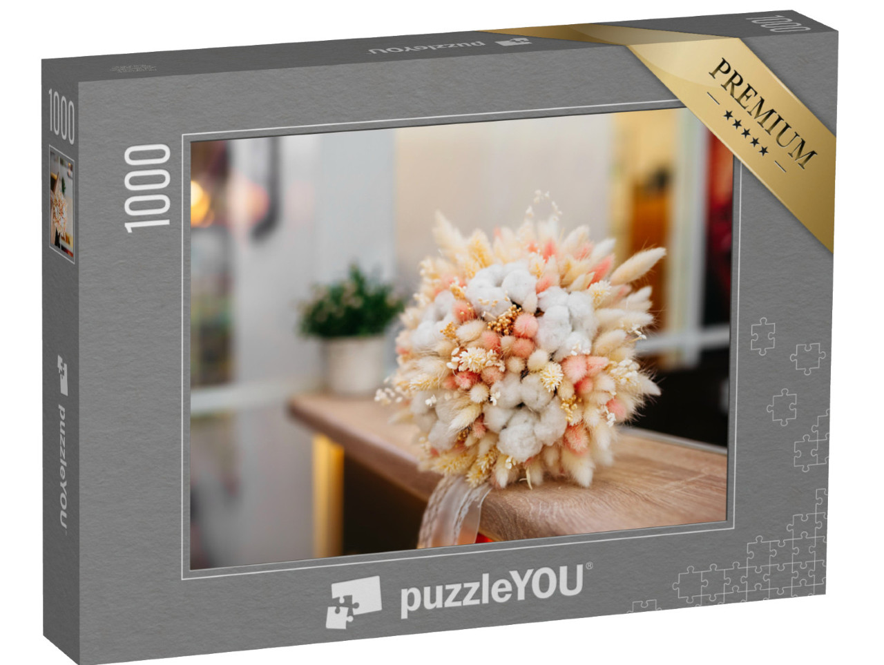 puzzle 1000 dílků „Sušené květiny v pastelových barvách“