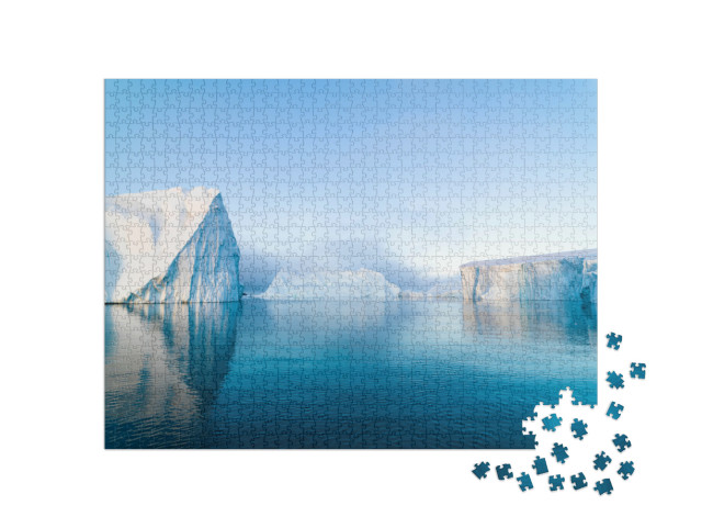 puzzle 1000 dílků „Arktické ledovce v Severním ledovém oceánu, Grónsko“