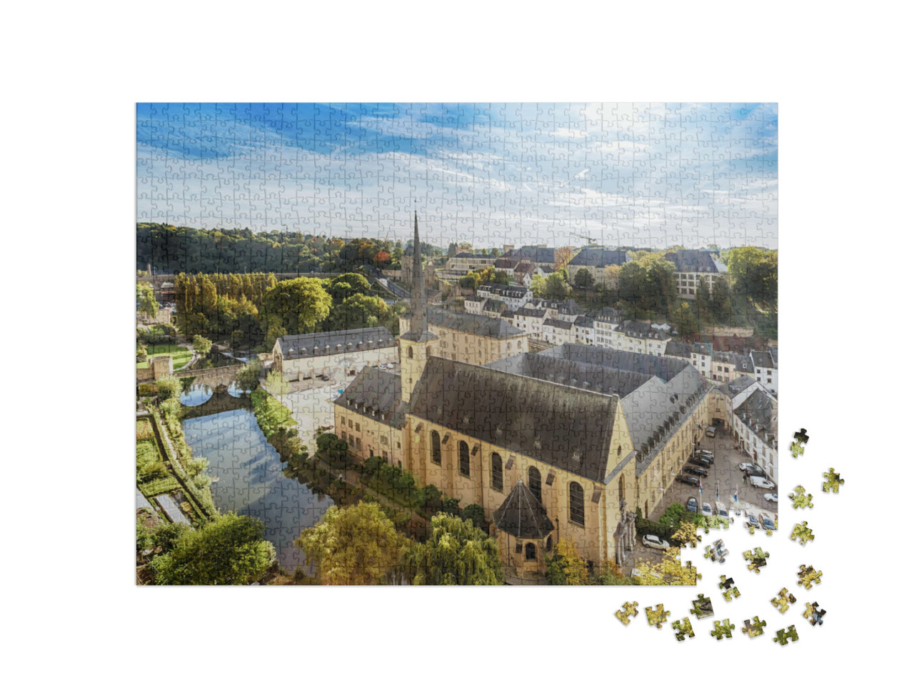 puzzle 1000 dílků „Panorama Lucemburska“
