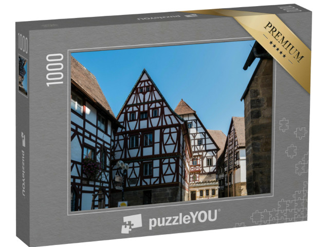 puzzle 1000 dílků „Hrázděné domy v Kirschgartenu, Porýní-Falc, Německo“