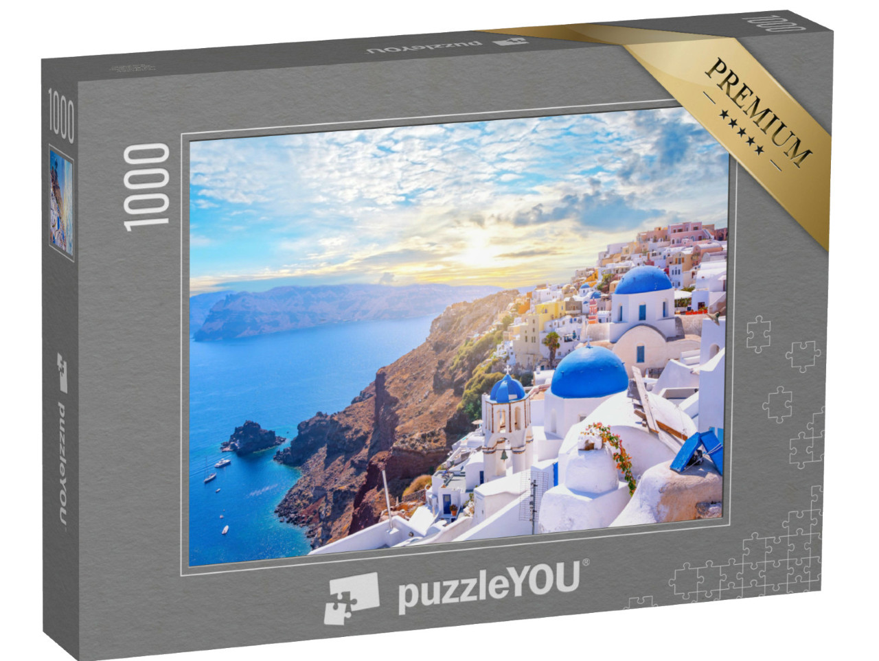 puzzle 1000 dílků „Oia: vesnice na Santorini, Řecko“
