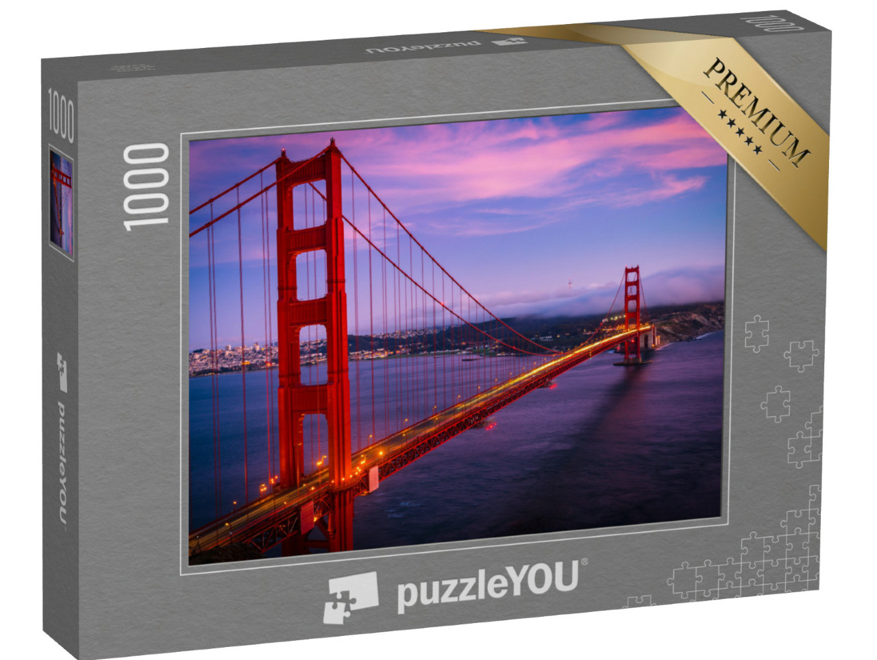 puzzle 1000 dílků „Majestátní most Golden Gate, San Francisco, Kalifornie, USA“