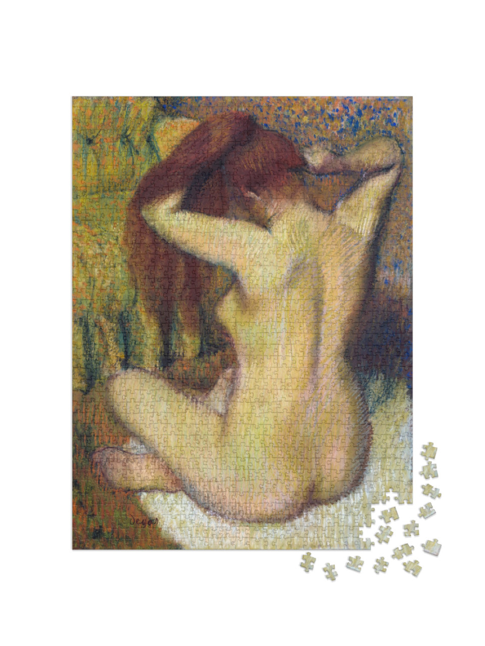 puzzle 1000 dílků „Edgar Degas - Žena česající si vlasy“