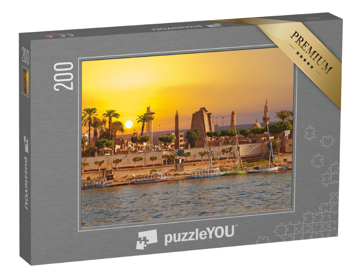 puzzle 200 dílků „Slunečný den na Nilu v Luxoru, Egypt“
