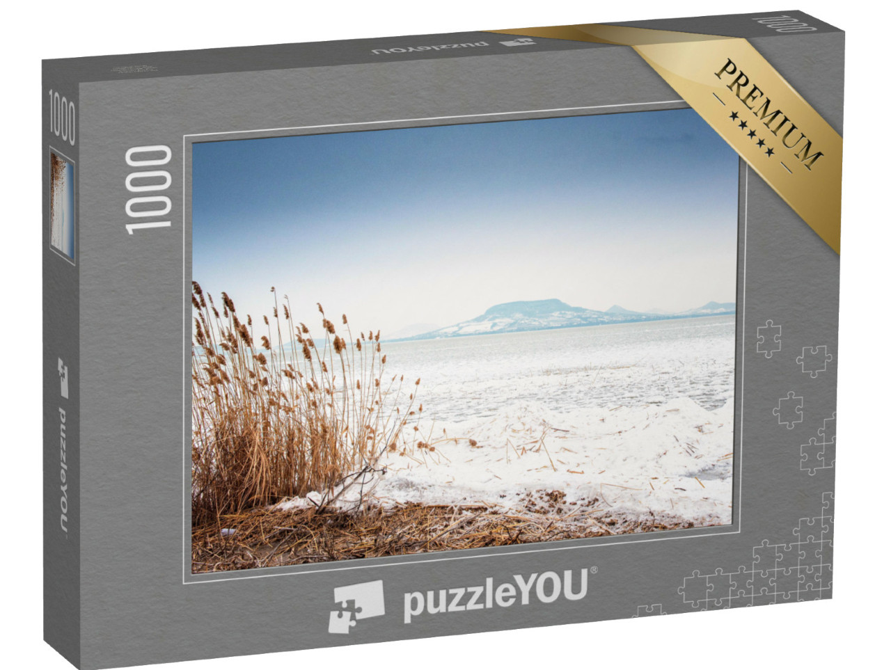 puzzle 1000 dílků „Balaton v zimě, Maďarsko“