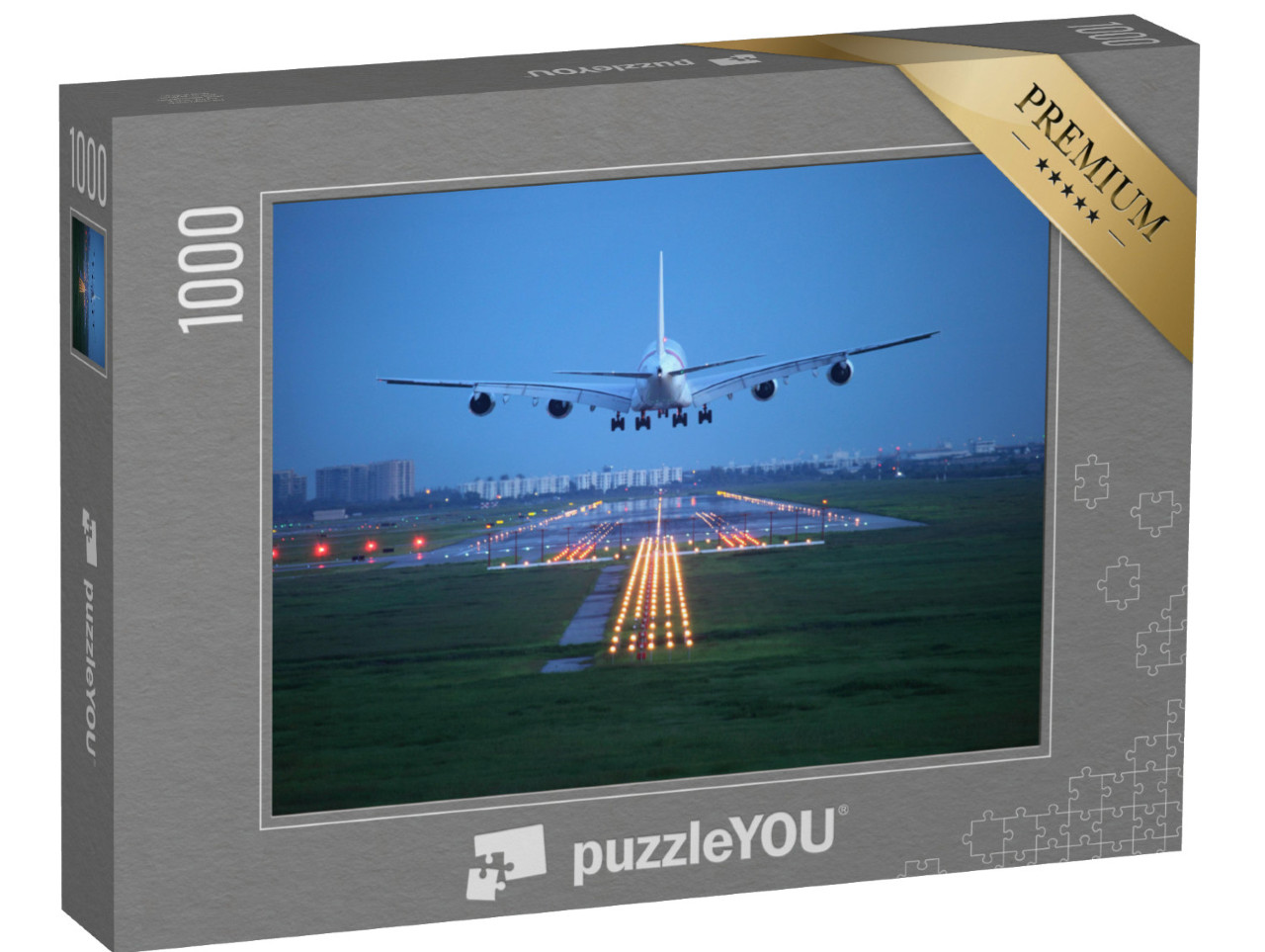 puzzle 1000 dílků „Přistání osobního letadla v cílové destinaci“