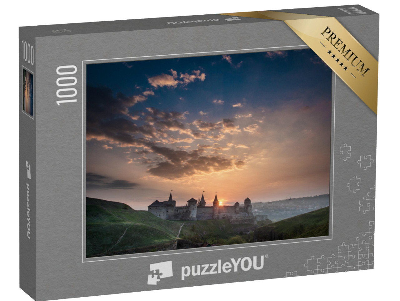puzzle 1000 dílků „Pevnost Kamianets-Podilskyi, Ukrajina“
