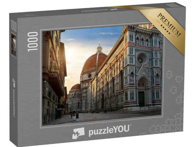 puzzle 1000 dílků „Piazza del Duomo a katedrála Santa Maria, Florencie, Itálie“