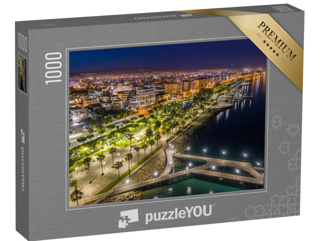 puzzle 1000 dílků „Noční promenáda v Limassolu, Kypr“